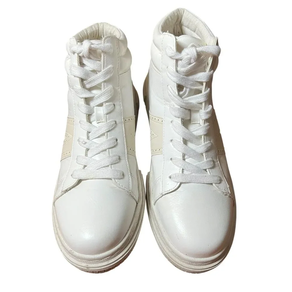 Altar'd State Cazzy Shoes Women's 7.5 White High Top Sneakers Comfort Streetwear